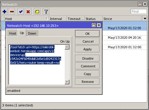 Mikrotik Netwatch